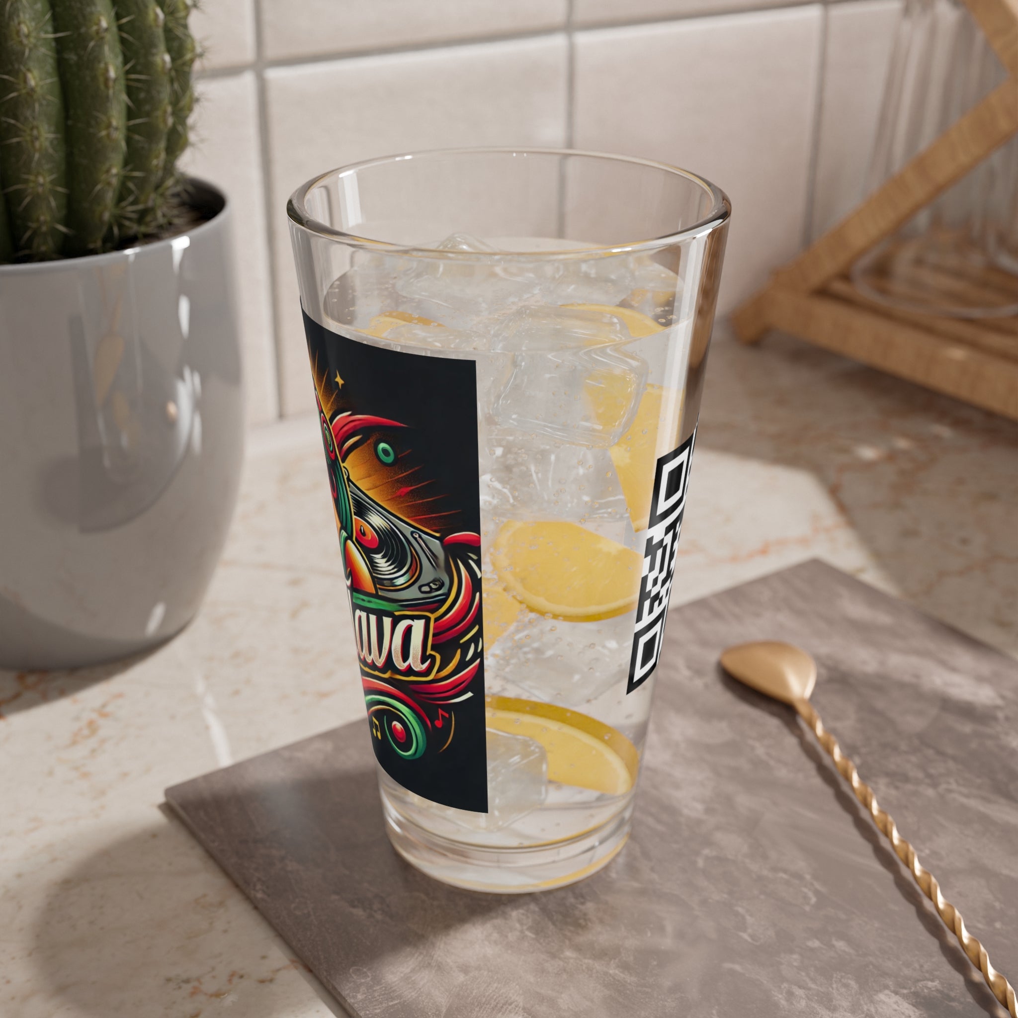"DJ NicaFlava" Mixing Glass, 16oz